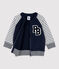 Cappotto Teddy in molleton bebè. blu SMOKING/bianco MARSHMALLOW